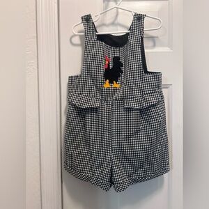 Gingham Embroidered overall- CHOCOLATE SOUP